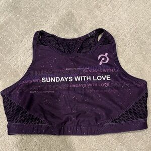 Peloton Purple 'Sundays with Love' Sports Bra